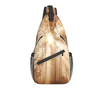 DJNGN Borsa a tracolla a tracolla con scene autunnali, borsa a tracolla, zaino da trekking all'aperto per il fine settimana, adatto per uomini e donne