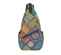DJNGN Borsa a tracolla con geometria di sfondo, borsa a tracolla, zaino da trekking all'aperto per il fine settimana, adatto per uomini e donne