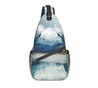 DJNGN Borsa a tracolla con paesaggio montano le, borsa a tracolla, zaino da trekking all'aperto per il fine settimana, adatto per uomini e donne