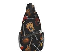 DJNGN Borsa a tracolla per chitarre, borsa a tracolla, zaino da trekking all'aperto per il fine settimana, adatto per uomini e donne