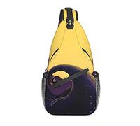 DJNGN Borsa a tracolla per cimitero di Halloween Moon Night Graveyard, borsa a tracolla, zaino da trekking all'aperto per il fine settimana, adatto per uomini e donne