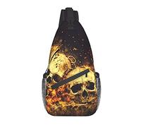 DJNGN Borsa a tracolla Skulls And Bones, borsa a tracolla, zaino da trekking all'aperto per il fine settimana, adatto per uomini e donne