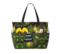 DJNGN Borsa da spiaggia spaziosa da viaggio con stampa di lucciole, versatile e anti-sabbia, adatta a tutte le tue esigenze.