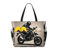 DJNGN Borsa da spiaggia spaziosa da viaggio con stampa silhouette di cavaliere, versatile borsa da spiaggia anti-sabbia, per tutte le tue esigenze