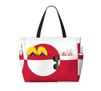 DJNGN Borsa da viaggio da spiaggia di grande capacità con bandiera della Groenlandia - Ideale per le vacanze, borsa in tela riutilizzabile per campeggio, spesa, traslochi, nera, taglia unica
