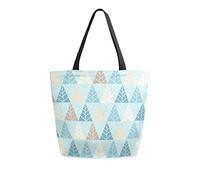 DJNGN Borsa in tela con albero stilizzato e nevicata Borsa per la spesa riutilizzabile Borsa per il trasporto con manici