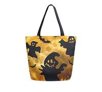 DJNGN Borsa in tela per pipistrello fantasma di Halloween casual per lo shopping viaggio riutilizzabili