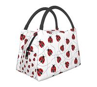 DJNGN Borsa Ladybug Borsa isolata riutilizzabile Borsa termica con cerniera per lavoro Picnic