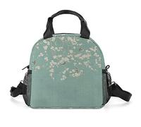 DJNGN Borsa per il pranzo con uccelli rami d'epoca, borsa per il pranzo isolata portatile, borsa termica per donne che lavorano all'aperto