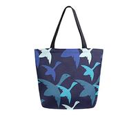 DJNGN Borsa per la spesa in tela Birds In The Borsa per la spesa riutilizzabile Borsa per il trasporto con manici