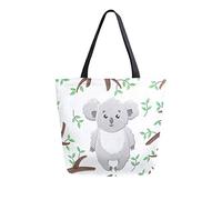 DJNGN Borsa tote in tela Cartone animato Koala tra le foglie casual per lo shopping viaggio riutilizzabili