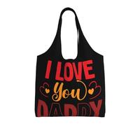 DJNGN Borsa tote in tela riutilizzabile Mio papà è un supereroe per la festa del papà, ideale come borsa per la spesa o come regalo da spiaggia.