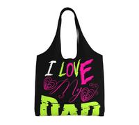 DJNGN Borsa tote in tela riutilizzabile Mio papà è un supereroe per la festa del papà, ideale come borsa per la spesa o come regalo da spiaggia.