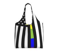 DJNGN Borse tote in tela Progress Gay Pride Lesbiche Arcobaleno Borsa per la spesa riutilizzabile Borsa a mano per lo shopping Regalo da spiaggia