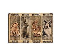 DJNGN Bunny Rabbit Poster Retro Targa in metallo Poster in metallo Targa vintage Coffee Bar Home Outdoor Decor Cucina Iron Painting Cafe Club Man Cave Wall Plaque