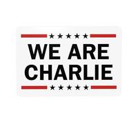 DJNGN Cartello da giardino We Are Charlie Kirk Hero in latta, 8x12 pollici, decorazione da parete