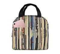 DJNGN Classic Rock Vinyl Records Borsa termica riutilizzabile per donna Uomo Borsa impermeabile pranzo lavoro Ufficio Viaggi Picnic