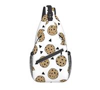 DJNGN Cookies Food Chocolate Chip Biscuits Borsa a tracolla, borsa a tracolla, zaino da trekking all'aperto per il fine settimana, adatto per uomini e donne