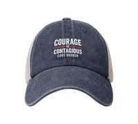 DJNGN Cory Booker Courage is Contagious Trucker Hat Save Democracy Anti Fascist Baseball cap Adjustable Mesh Back Hats