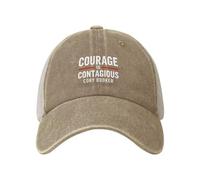 DJNGN Cory Booker Courage is Contagious Trucker Hat Save Democracy Anti Fascist Baseball cap Adjustable Mesh Back Hats