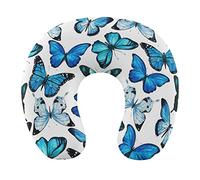 DJNGN Cuscino da viaggio a farfalla ad Poggiatesta Cuscino di supporto per collo aereo Cuscino in memory foam Accessorio da viaggio Comodo cuscino a forma di U per aereo Sollievo dal dolore al co
