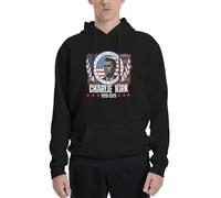 DJNGN Felpe con Cappuccio Pray for Charlie Riposa in Pace Giustizia per Charlie Kirk Felpa da Uomo