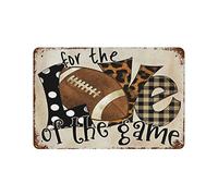 DJNGN Football Love Poster Metal Tin Sign Garden Garage Kitchen Decor, Rustic Retro Iron Painting for Bar Cafe Club Bathroom Outdoor Home Wall Art Decor Regali