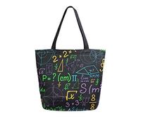DJNGN Formula matematica Borsa in tela Borsa per la spesa riutilizzabile Borsa per il trasporto con manici
