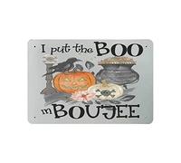DJNGN I Put The Boo in Spooky Halloween Retro Metal Sign Wall Tin Poster Home Wall Art Bar Cafe Bagno Cucina Garage Giardino Farm Man Cave Decor Novità Regali