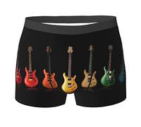 DJNGN Intimo da Uomo con Musica Colorata per Chitarra, Slip da Uomo Elasticizzati e Morbidi