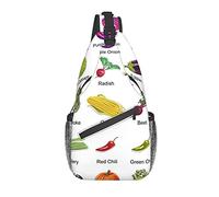 DJNGN Introduzione di varie verdure Borsa a tracolla a tracolla, borsa a tracolla, zaino da trekking all'aperto per il fine settimana, adatto a uomini e donne
