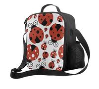 DJNGN Ladybug Cartoon Isolamento termico portatile e pranzo al sacco per la conservazione del freddo Picnic Camping