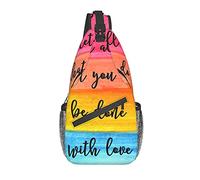 DJNGN Lascia che tutto ciò che fai sia fatto con amore Borsa a tracolla, borsa a tracolla, zaino da trekking all'aperto per il fine settimana, adatto per uomini e donne