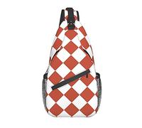 DJNGN Lattice Grid Pink Romance Borsa a tracolla, borsa a tracolla, zaino da trekking all'aperto per il fine settimana, adatto per uomini e donne