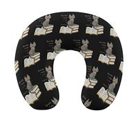 DJNGN Libri Gatti La vita è dolce Cuscino da viaggio Cuscino di supporto per testa e collo Cuscino poggiatesta a forma di U in memory foam per dormire