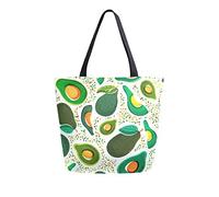 DJNGN Modello con borsa tote in tela di avocado verde fresco Borse per la spesa riutilizzabili Borsa per il trasporto con manici