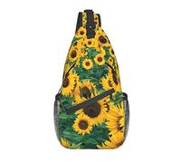DJNGN Molti bellissimi girasoli borsa a tracolla, borsa a tracolla, zaino da trekking all'aperto per il fine settimana, adatto per uomini e donne