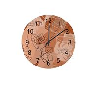 DJNGN Orologio silenzioso Orologio da parete 12" Senza ticchettio Moda Linea astratta Arte continua Orologio a batteria Creativo Decorazioni per la casa alla moda per cucina Ufficio Scuola Soggiorno