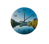 DJNGN Orologio silenzioso Orologio da parete 12" Senza ticchettio Morning Buttermere Lake District Orologio a batteria Creativo Decorazioni per la casa alla moda per cucina Ufficio Scuola Soggiorno