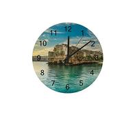 DJNGN Orologio silenzioso Orologio da parete 12" Senza ticchettio Polignano on The Rocks at Sunrise Orologio a batteria Creativo Decorazioni per la casa alla moda per cucina Ufficio Scuola Soggiorno