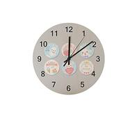 DJNGN Orologio silenzioso Orologio da parete 12" Senza ticchettio Simpatico coniglietto pasquale Orologio a batteria Creativo Decorazioni per la casa alla moda per cucina Ufficio Scuola Soggiorno