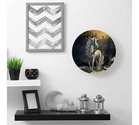 DJNGN Orologio silenzioso Orologio da parete 12" Unicorno senza ticchettio Nuvole al tramonto Orologio a batteria Creativo Decorazioni per la casa alla moda per cucina Ufficio Scuola Soggiorno