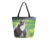 DJNGN Plus Sized Cutie Canvas Tote Bag Tote per la spesa viaggio riutilizzabili