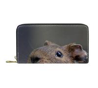 DJNGN Portafoglio Pelle Pelle Zip Portafoglio Lungo Cute Hamster Animal Little