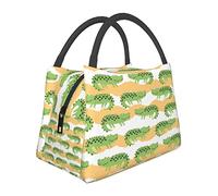 DJNGN Pranzo al sacco in coccodrillo Borsa termica riutilizzabile per il pranzo Borsa termica con cerniera per lavoro Picnic o borsa da viaggio