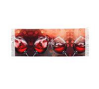 DJNGN Red Wine Glass Cheers Winter Scarf For Women, Shawl With Tassels Long Wraps Blanket Scarves,Warm & Soft, Gift Ready