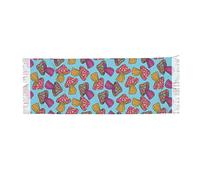 DJNGN Shawls Thin Blanket Wraps Thin And Light Psychedelic Hippie Trippy Mushroom Scarfs For Women Fashion Silk Winter Bride Gifts