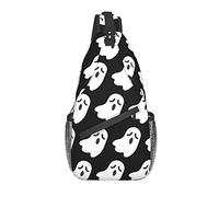 DJNGN Simpatica borsa a tracolla con motivo Halloween fantasma, borsa a tracolla, zaino da trekking all'aperto per il fine settimana, adatto per uomini e donne