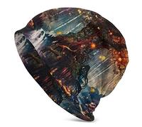 DJNGN Slouchy Beanie Hat Skull CapPlant Magical A Large Life Tree in Baggy Warm Women Long Hip-Hop Stretch Black
