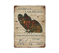 DJNGN Spartito musicale This Is Me Farfalla Targa in metallo in metallo Retro Ferro dipinto Poster in latta Targa Room Decor Piscina Club Beach Outdoor Camping Barbecue Home Wall Decor Idee regalo